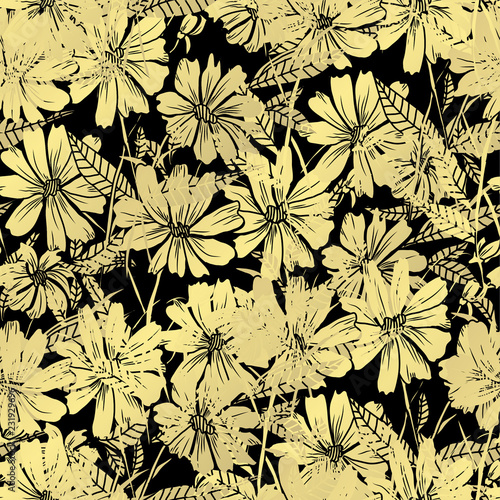 golden seamless pattern