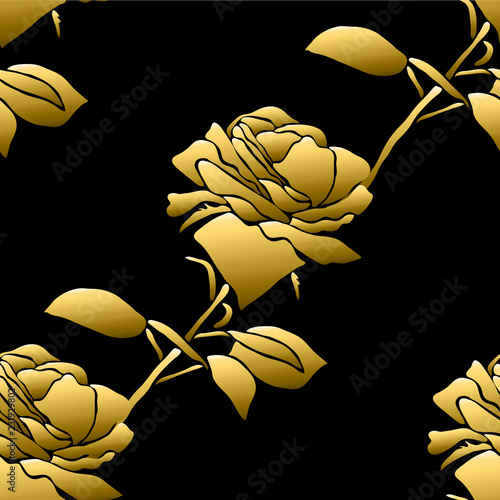 golden seamless pattern