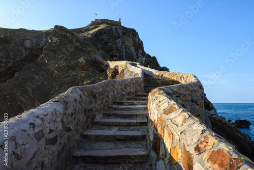 Path to San Juan de Gaztelugatxe, Vizcaya, Spain photo