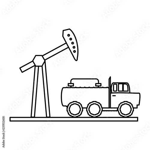 oil excavation drill industry with truck