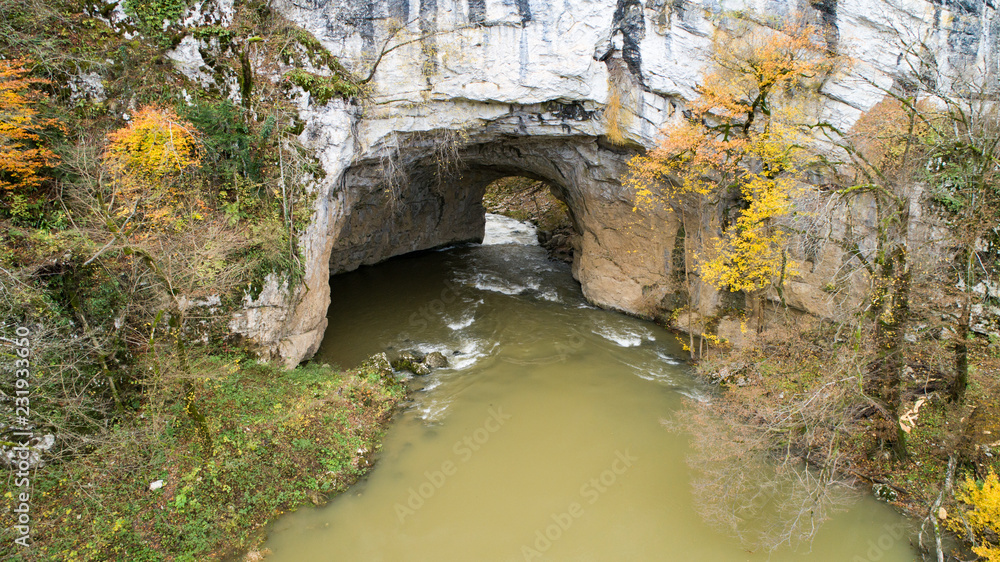 Rakov Skocjan (Rakov Škocjan) is a karst valley and the oldest landscape park in Slovenia. Big Natural Bridge (Veliki Naravni Most) is most important geologic phenomena of the park. 