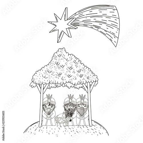christmas nativity scene cartoon