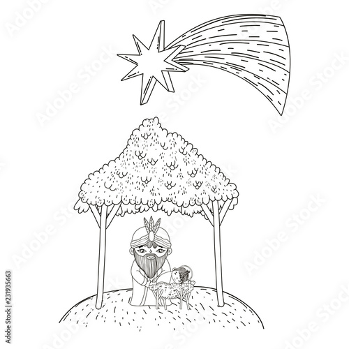 christmas nativity scene cartoon