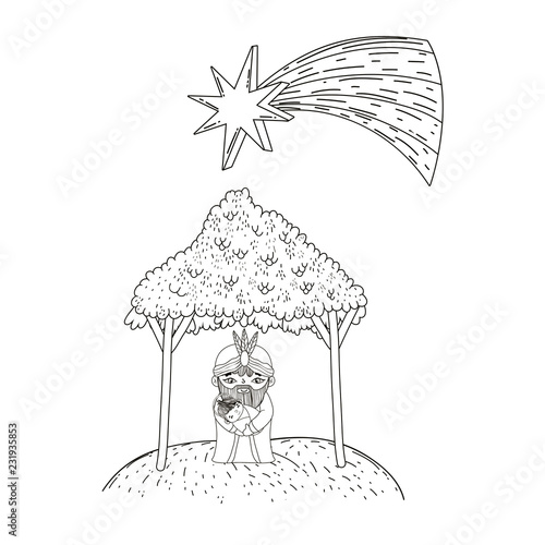 christmas nativity scene cartoon