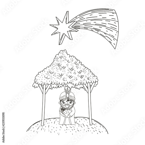 christmas nativity scene cartoon