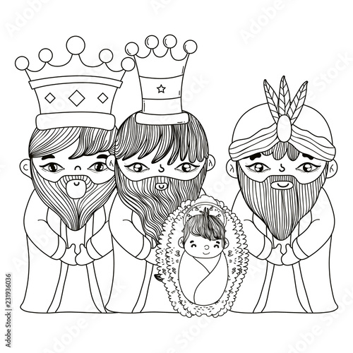 christmas nativity scene cartoon