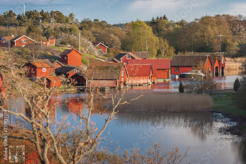 Harstena, a little fishing village in the Gryt skerry garden, swedish eastcoast photo