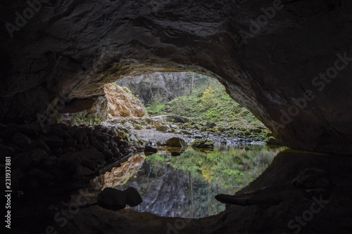 Rakov Skocjan ( Rakov Škocjan ) is a karst valley and the oldest landscape park in Slovenia. Small Natural Bridge ( Mali Naravni Most ) is most important geologic phenomena of the park. 