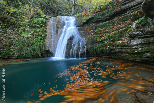 Fototapeta Naklejka Na Ścianę i Meble -  Erfelek waterfalls, Sinop, Turkey in autumn season