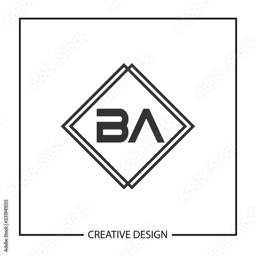 Initial Letter BA Logo Template Design Vector Illustration