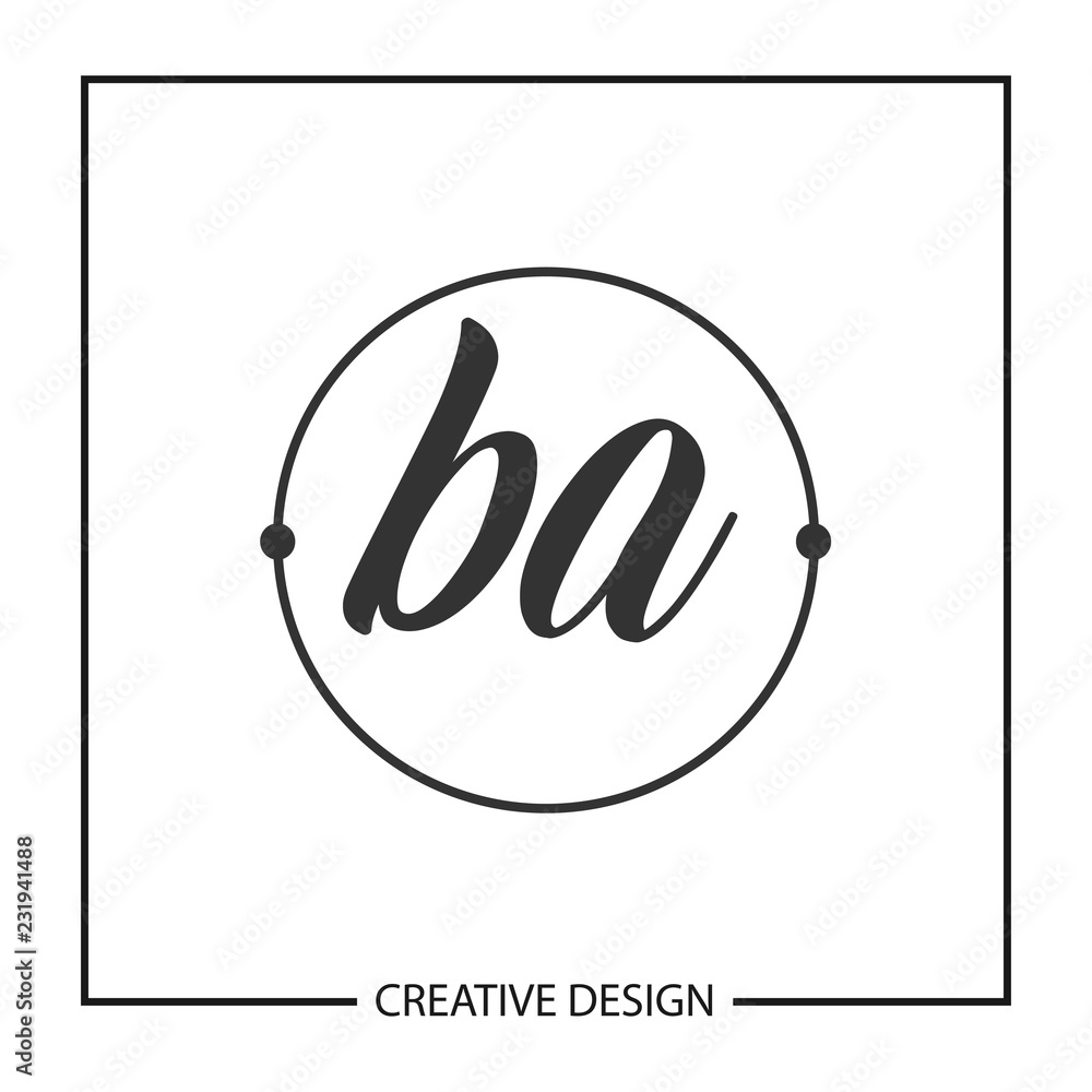 Initial Letter BA Logo Template Design Vector Illustration Initial Letter BA Logo Template Design Vector Illustration