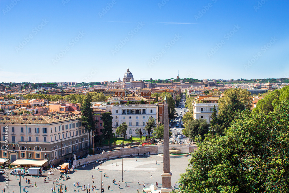 Piazza del Popolo (view from Pincho hill)