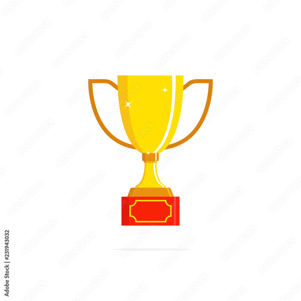 Vector illustration of a winner's cup, isolated on a white background. Vector illustration of a winner's cup, isolated on a white background.