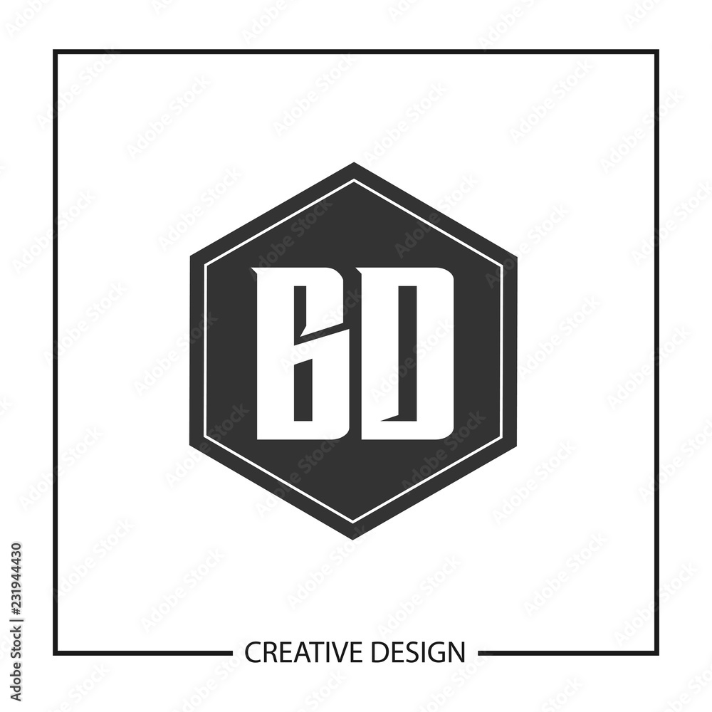 Fototapeta premium Initial Letter BD Logo Template Design Vector Illustration