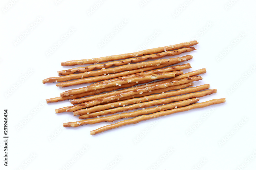 salty crispy stick on white