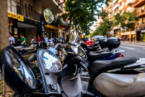 Scooters in the street - Barcelona © Olivier