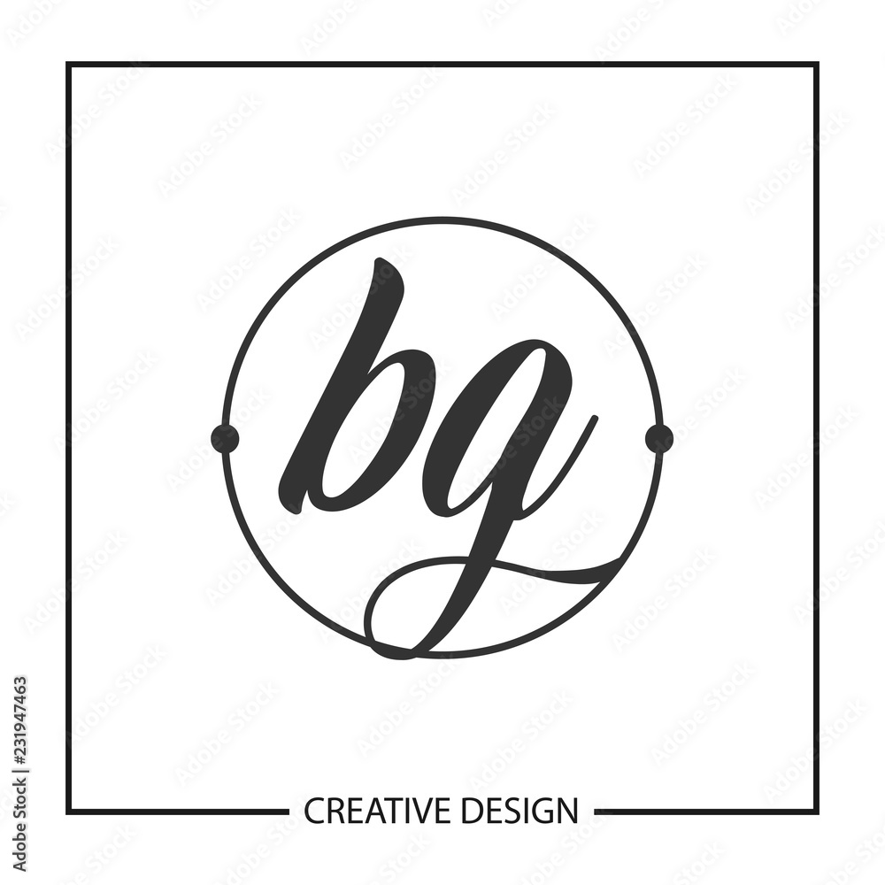 Initial Letter BG Logo Template Design Vector Illustration Initial Letter BG Logo Template Design Vector Illustration