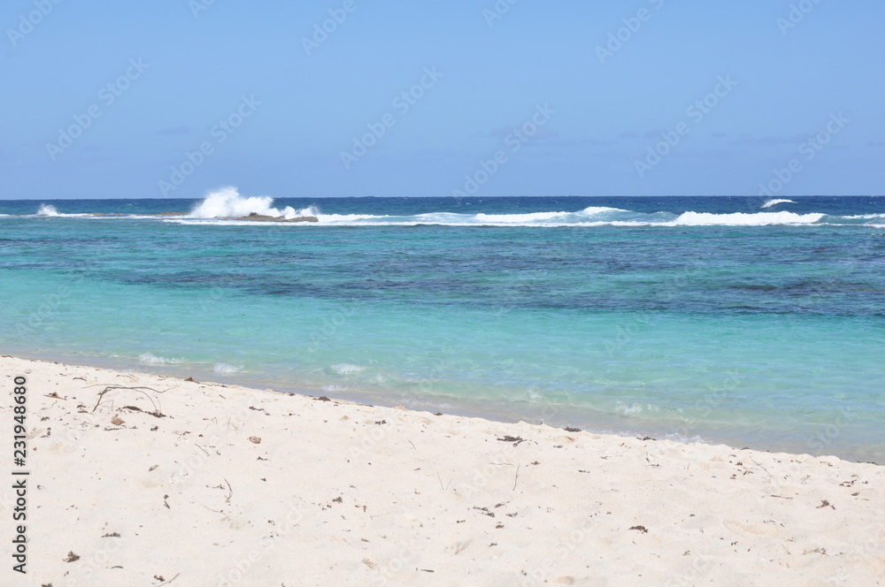 Plage de sable blanc Saint-françois les salines Plage de sable blanc Saint-françois les salines