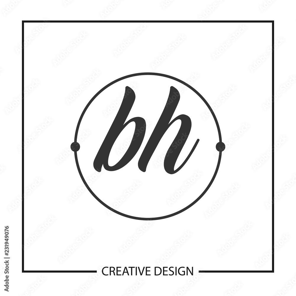 Initial Letter BH Logo Template Design Vector Illustration Initial Letter BH Logo Template Design Vector Illustration