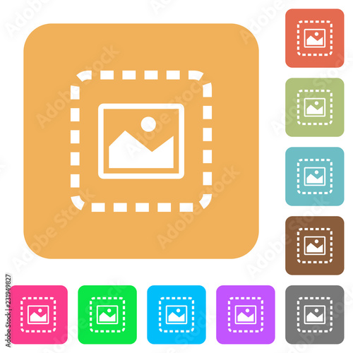 Place image rounded square flat icons