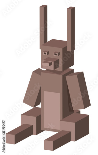 cubical bear cartoon character