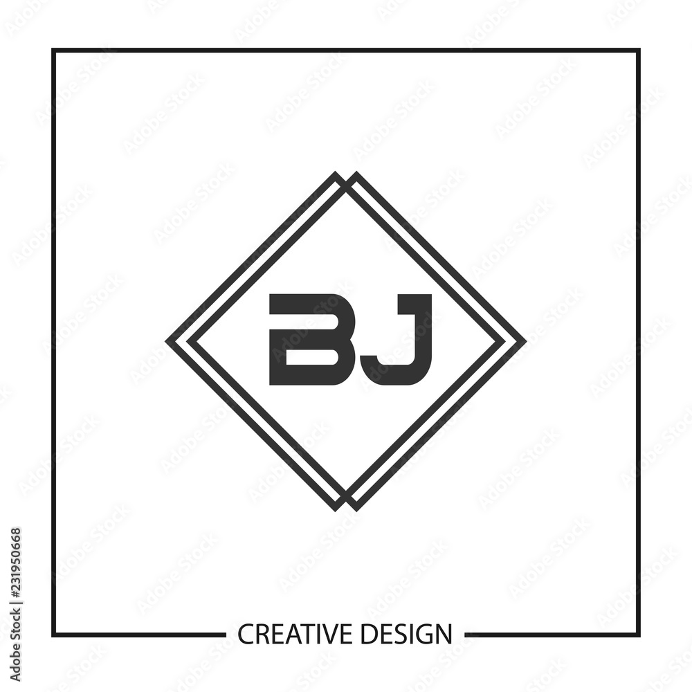 Initial Letter BJ Logo Template Design Vector Illustration Initial Letter BJ Logo Template Design Vector Illustration