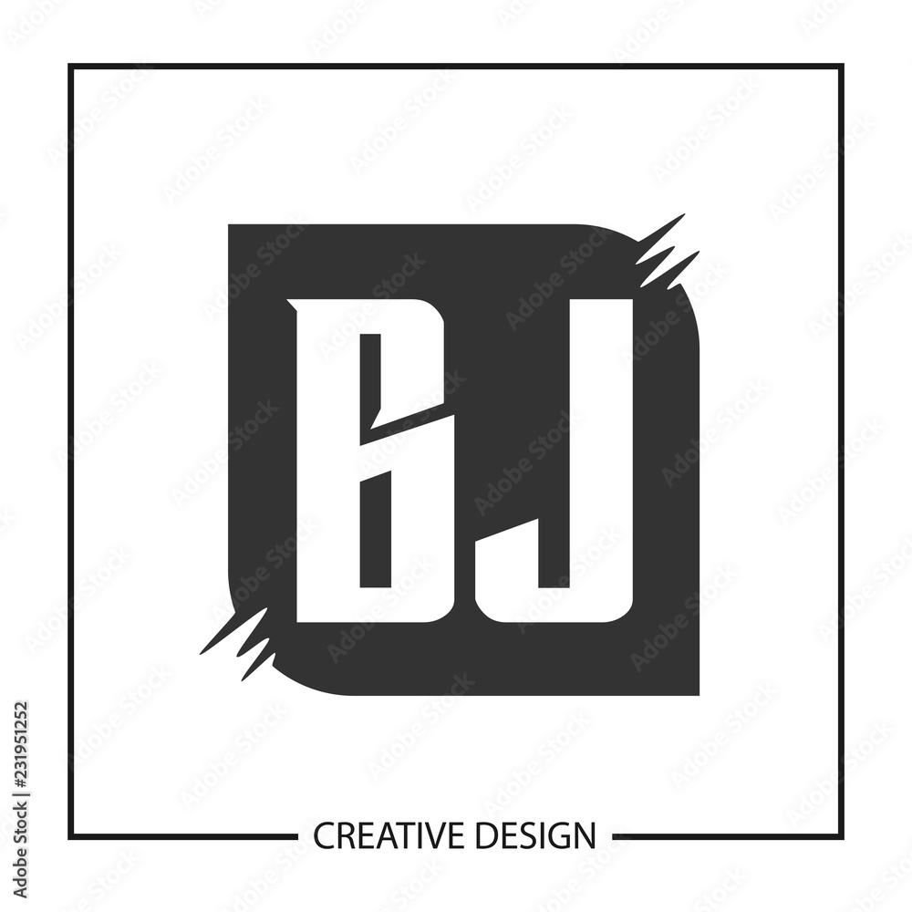 Initial Letter BJ Logo Template Design Vector Illustration Initial Letter BJ Logo Template Design Vector Illustration