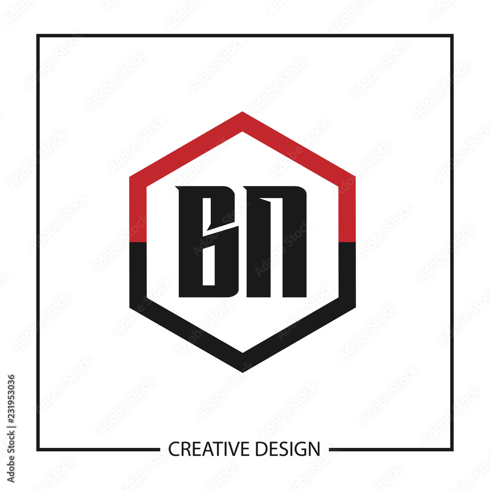 Initial Letter BN Logo Template Design Vector Illustration