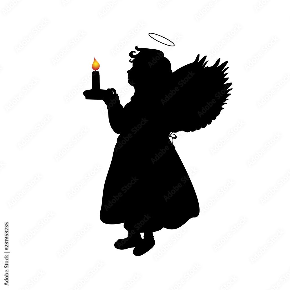 Christmas Angel Silhouette Images