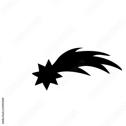 Symbol Christmas silhouette christmas star. Vector illustration