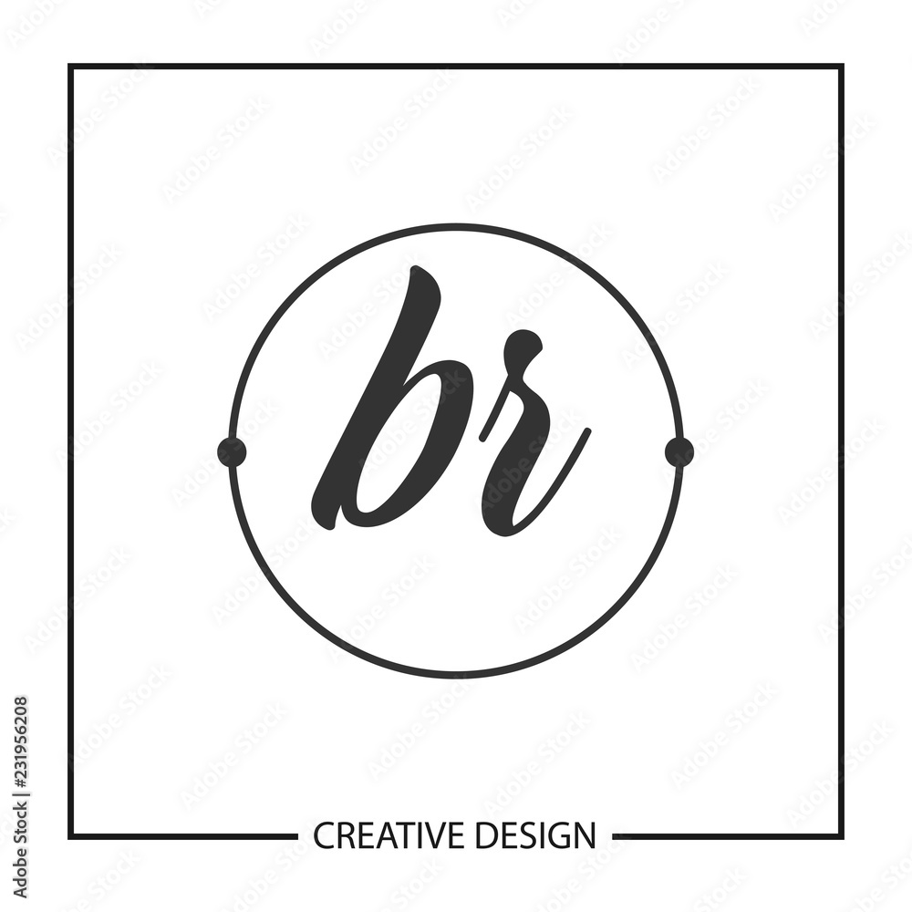 Initial Letter BR Logo Template Design Vector Illustration