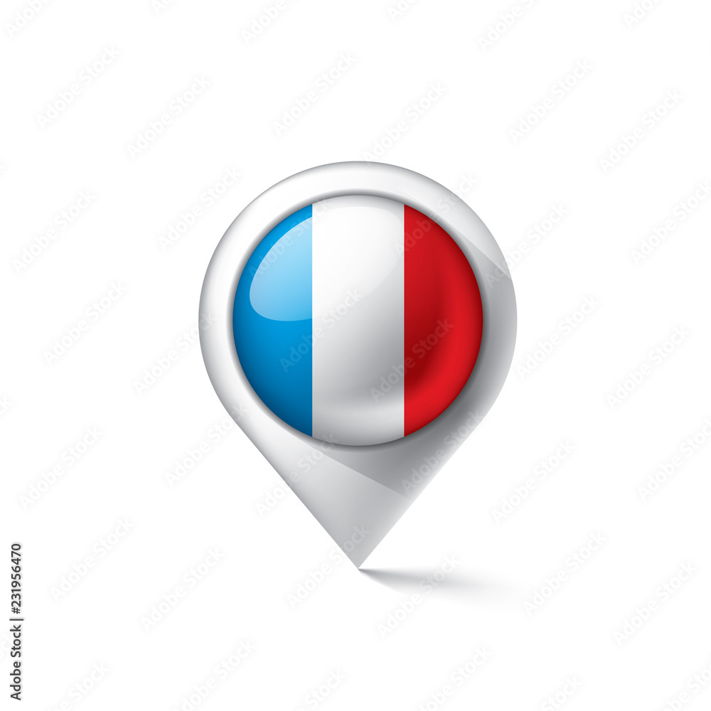 France flag, vector illustration on a white background. France flag, vector illustration on a white background.
