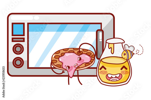 Kitchen and food kawaii cartoons
