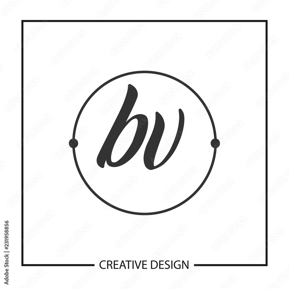 Initial Letter BV Logo Template Design Vector Illustration