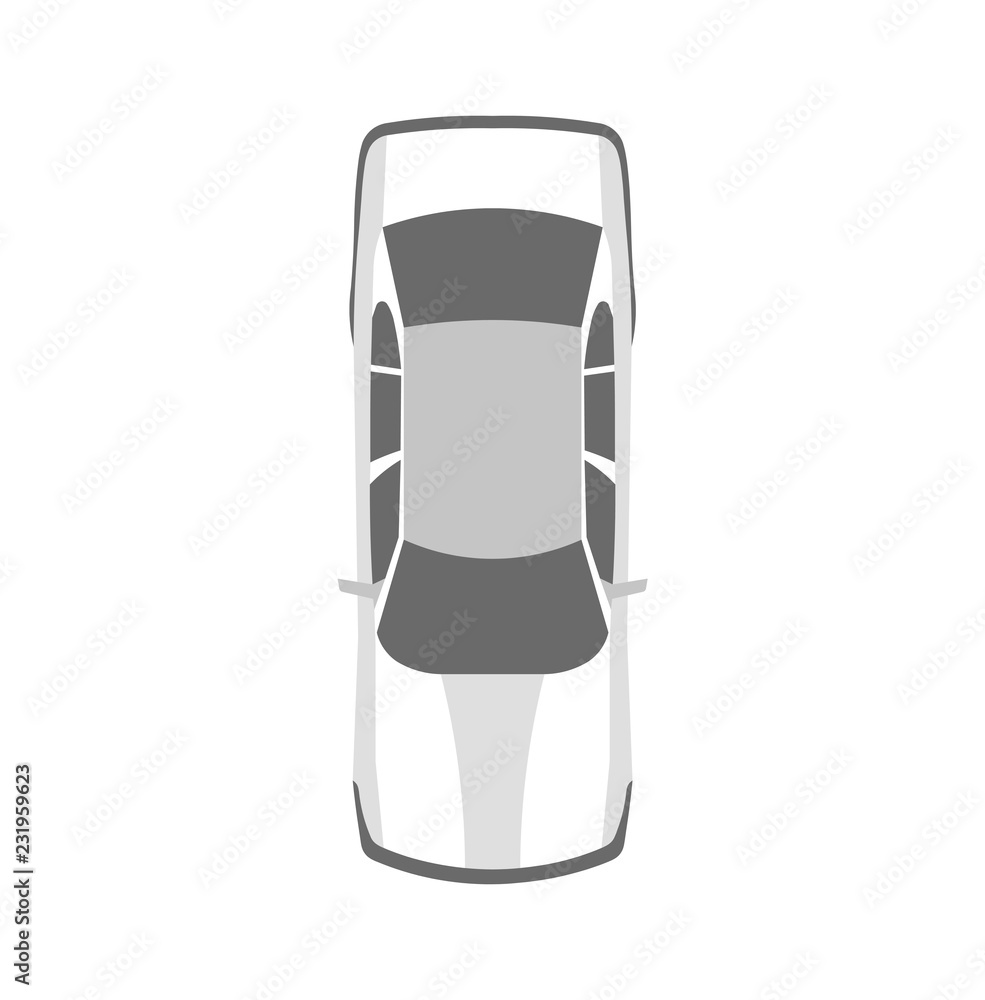 Car top view icon. Stock Illustration | Adobe Stock