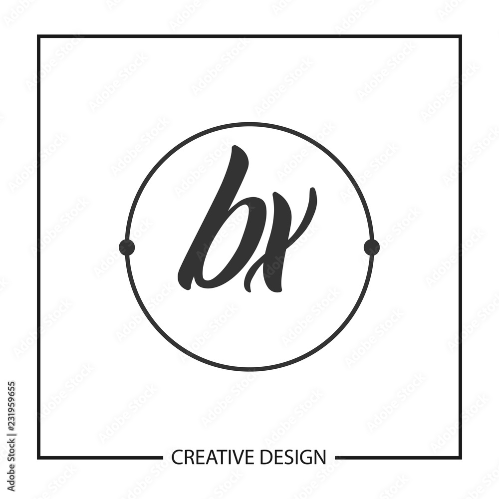 Initial Letter BX Logo Template Design Vector Illustration Initial Letter BX Logo Template Design Vector Illustration