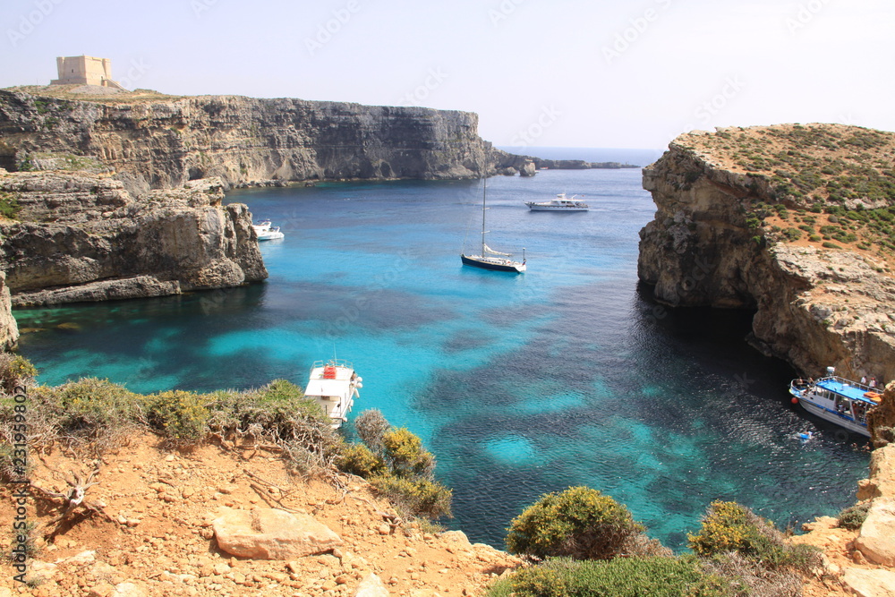 La Isla Comino,  La laguna azul,  Malta