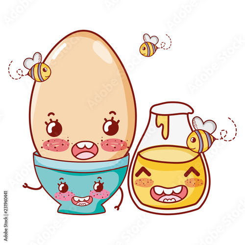 Kitchen and food kawaii cartoons