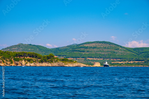 Alghero, Sardinia, Italy - Panoramic view of the Gulf of Alghero and the Porto Conte Regional Park landscapes
