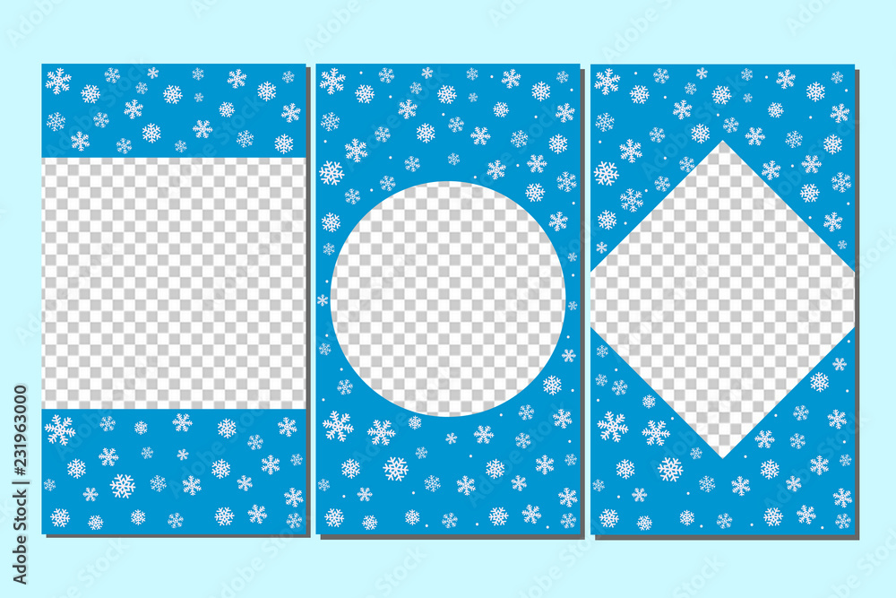 Editable Stories templates - winter set. Streaming. Creative people collection. Vector illustration. Winter theme. Hand-drawn snowflakes. Ratio 16:9 Editable Stories templates - winter set. Streaming. Creative people collection. Vector illustration. Winter theme. Hand-drawn snowflakes. Ratio 16:9