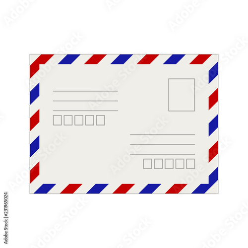 Empty postcard template. Vector illustration