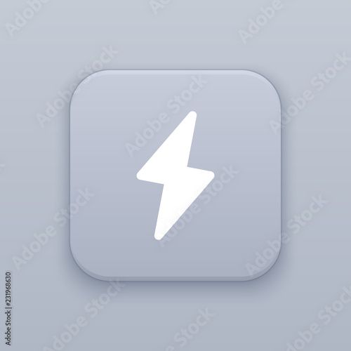 Free Download Overcast, Flash, gray vector button with white icon - GFXLoad