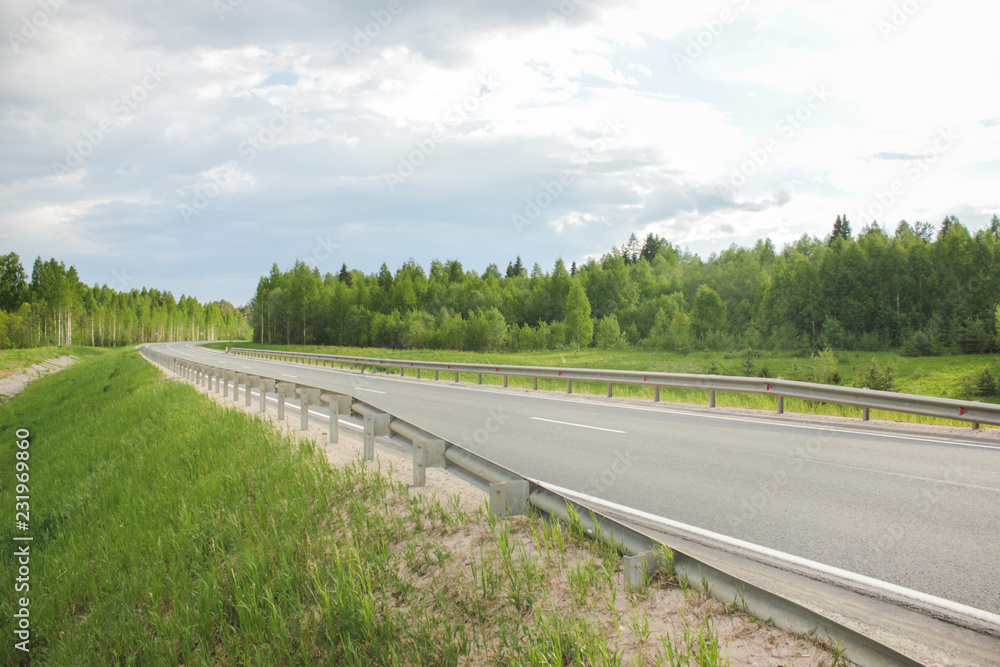 Road in Russian field