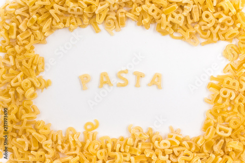 Letter-shaped pasta Frame