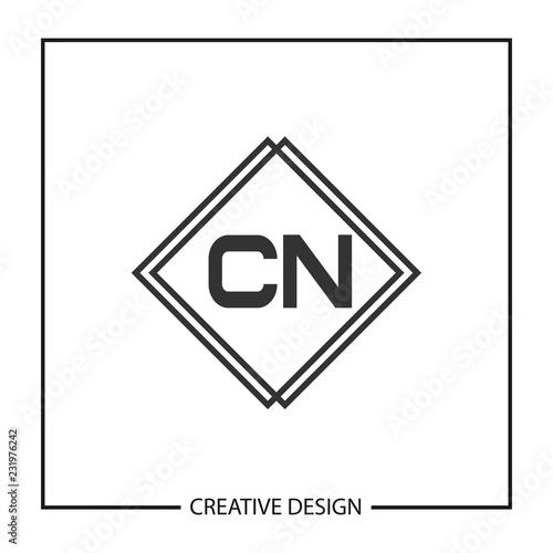 Initial Letter CN Logo Template Design Vector Illustration