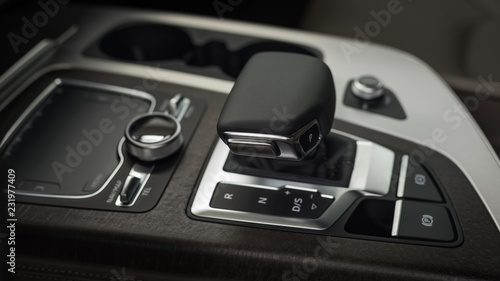 Modern car automatic transmission. Interior detail. © alexdemeshko