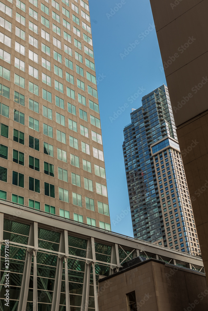 Toronto, CANADA - October 10, 2018: Tall buildings of Canadian metropolis, Toronto