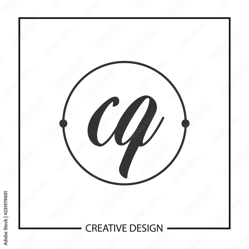 Initial Letter CQ Logo Template Design Vector Illustration Initial Letter CQ Logo Template Design Vector Illustration