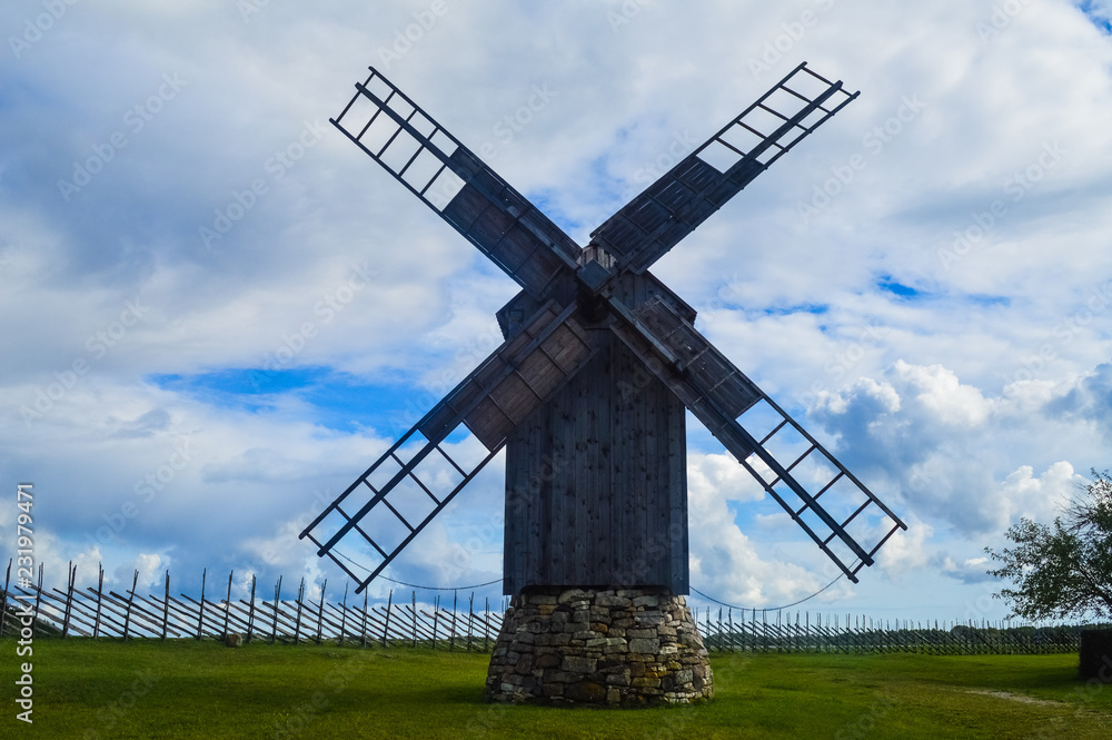 The Angla Windmills of Saaremaa island, Estonia