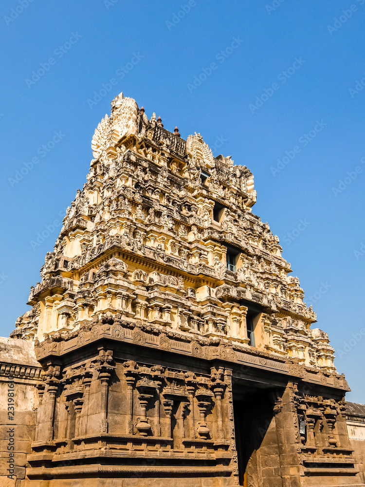 View of Sri Jalakandeswarar Temple in Vellore, India.